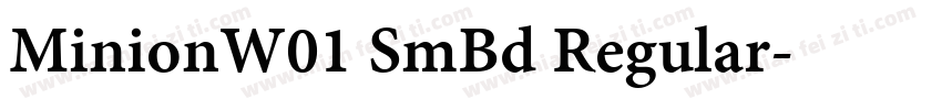 MinionW01 SmBd Regular字体转换
